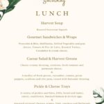Saturday Lunch Menu