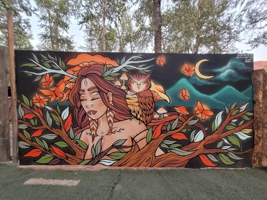 Colourful outdoor mural