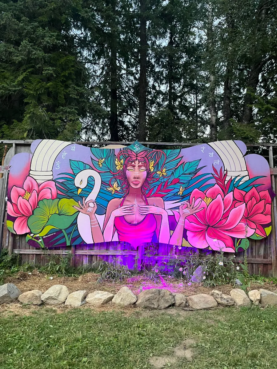 Colourful outdoor mural