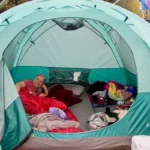 Man in a tent